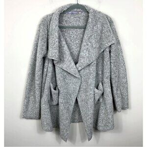 Hugs From‎ Soft Surroundings Size M Fleece Cardigan Sweater Pockets Cozy Lounge